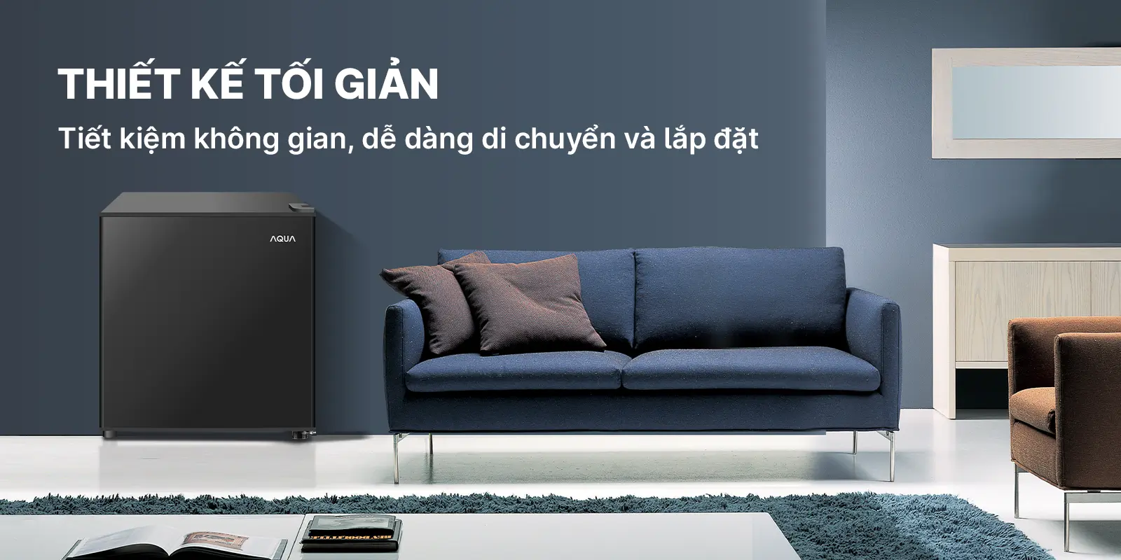 Tủ lạnh mini Aqua 50 lít AQR-D60FA(BS)